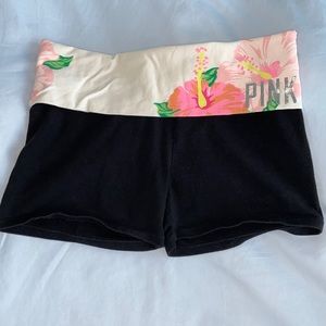 VS Pink floral yoga short size S